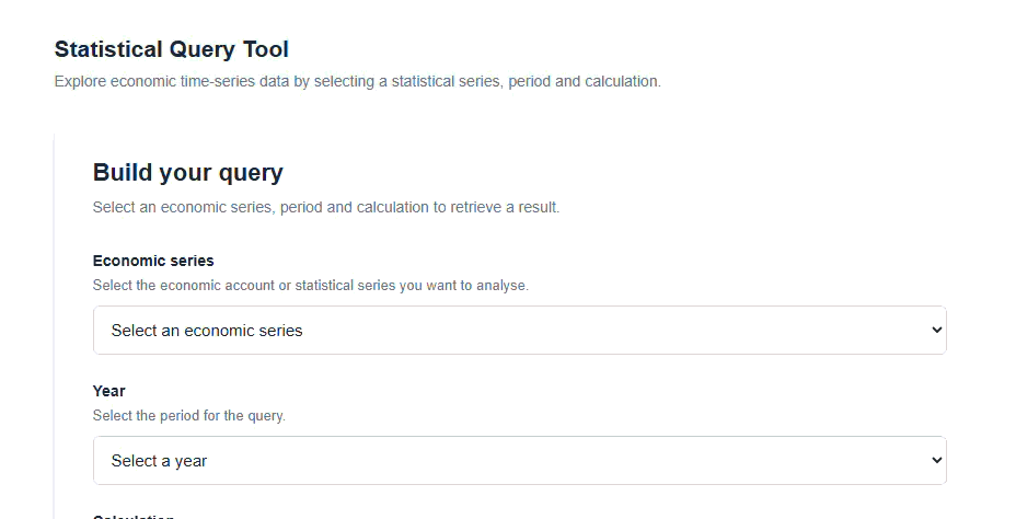 Statistical Query Tool demonstration